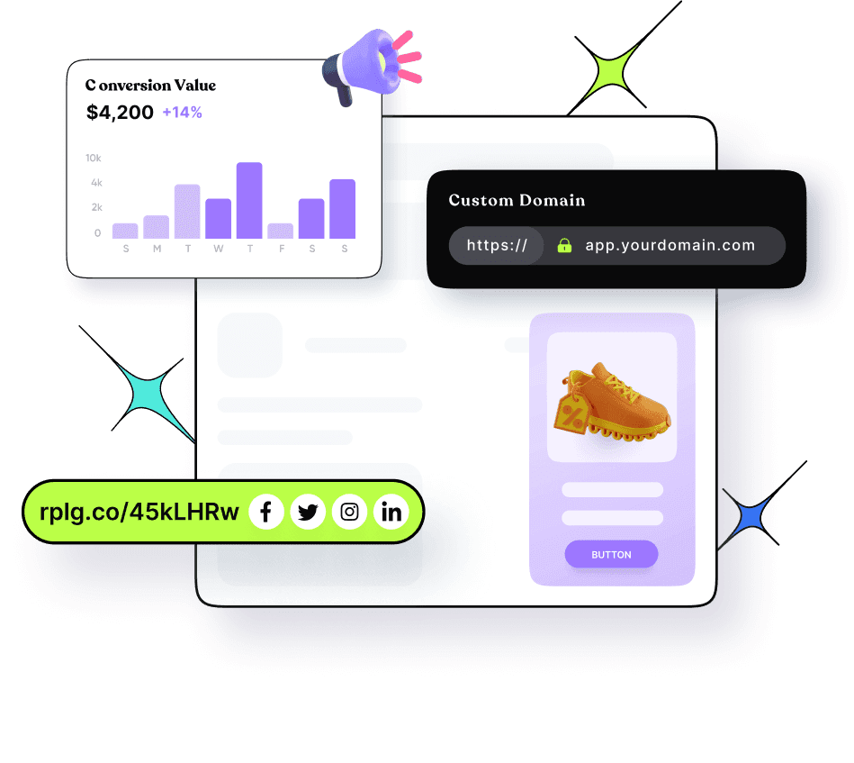 Add url tracking, custom CTAs, AB testing and Retargeting pixels